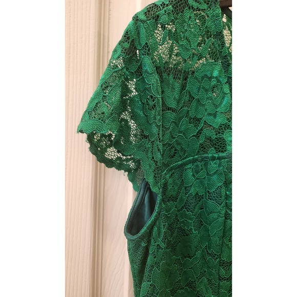 Kate Kasin Womens Short Sleeve‎ Floral Elegant Lace Cocktail Dress V Neck large - Picture 6 of 6